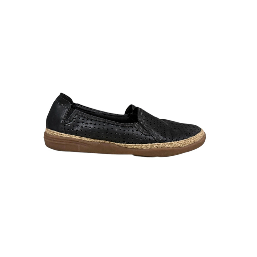 Clarks Women’s Elaina Ruby Navy Leather Slip-On Shoes Size 7​​​ - Picture 3 of 7